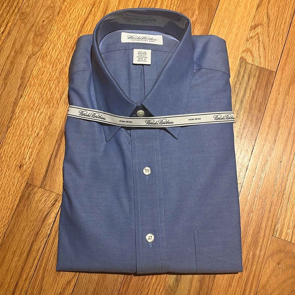 New 16.5 - 35 Non-Iron Brooks Brothers Dress Shirt